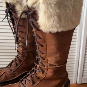 Merrell Women's Tremblant tall Polar Waterproof Lace-Up faux Fur Boot